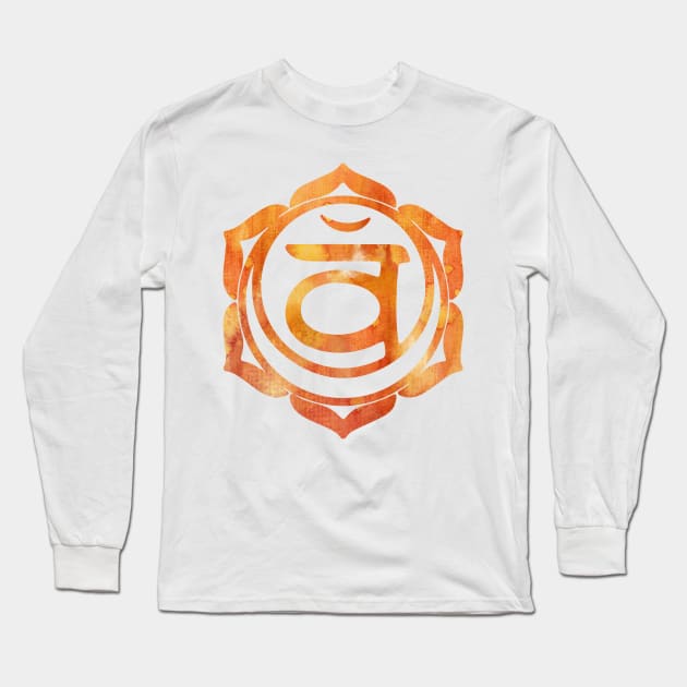 Sacral Chakra Long Sleeve T-Shirt by erzebeth